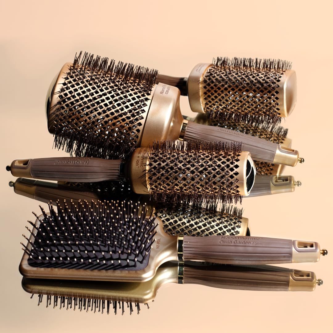 Olivia Garden NanoThermic Vented Paddle Brush ideal for shorter hair styles