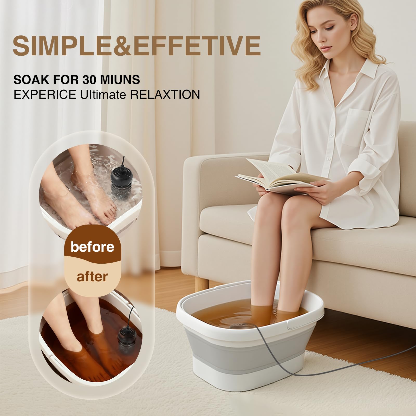 Olixie natural deep-sea mineral salt enhances foot soaking benefits.