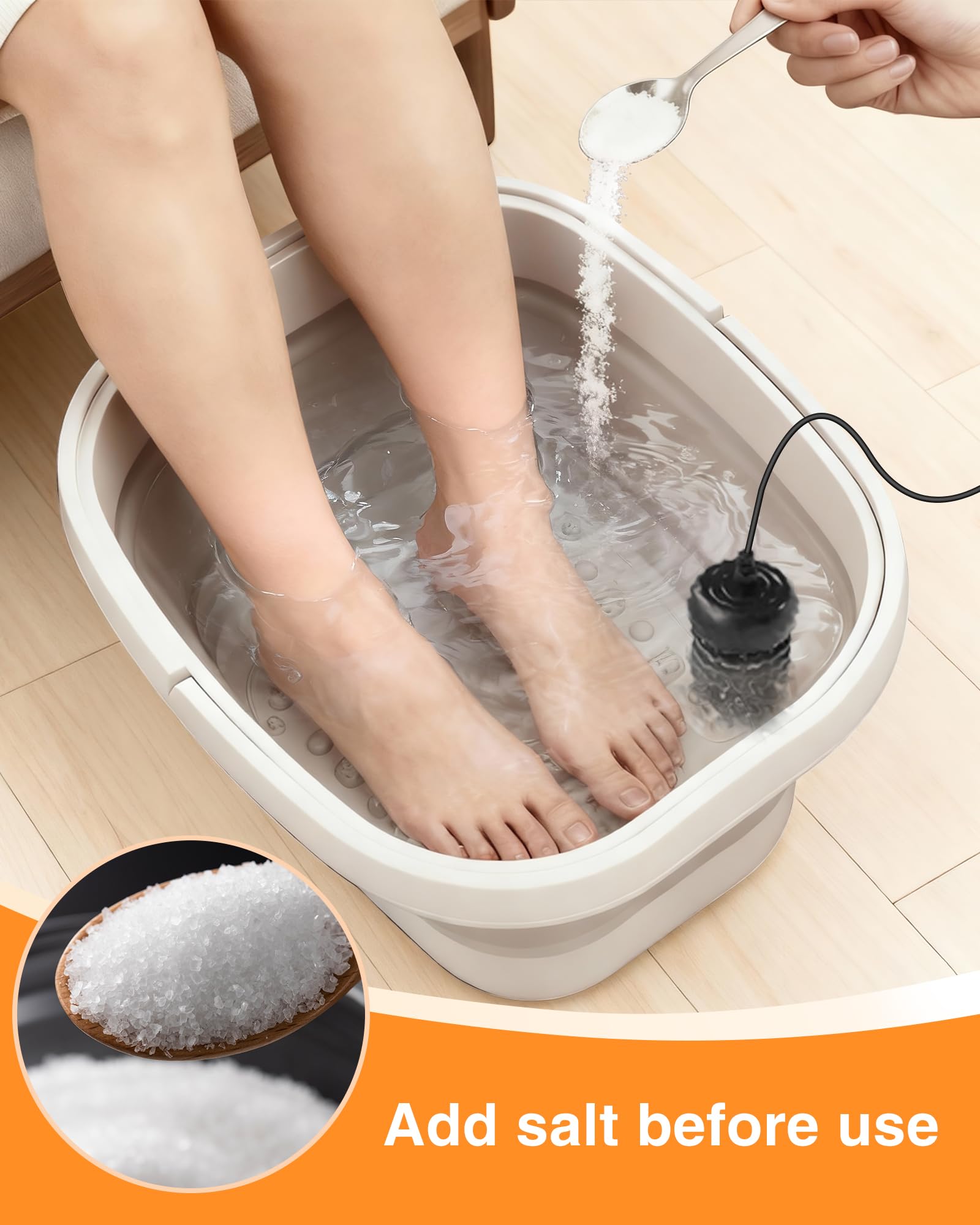 Olixie deep-sea mineral salt for a smoother soak and softer skin.