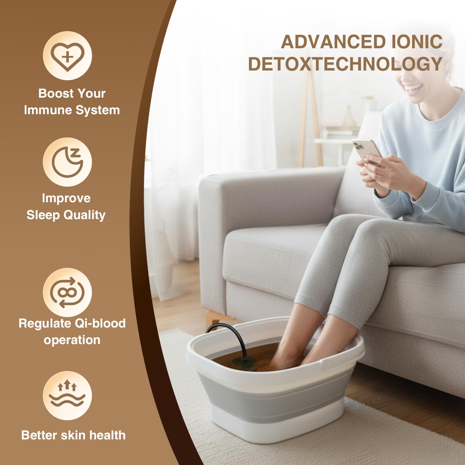 Olixie folding tub setup for compact storage after a soothing foot spa.
