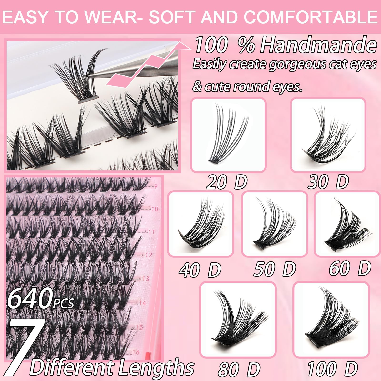 OLLAVO Manga Lash Clusters soft band design for comfortable wear