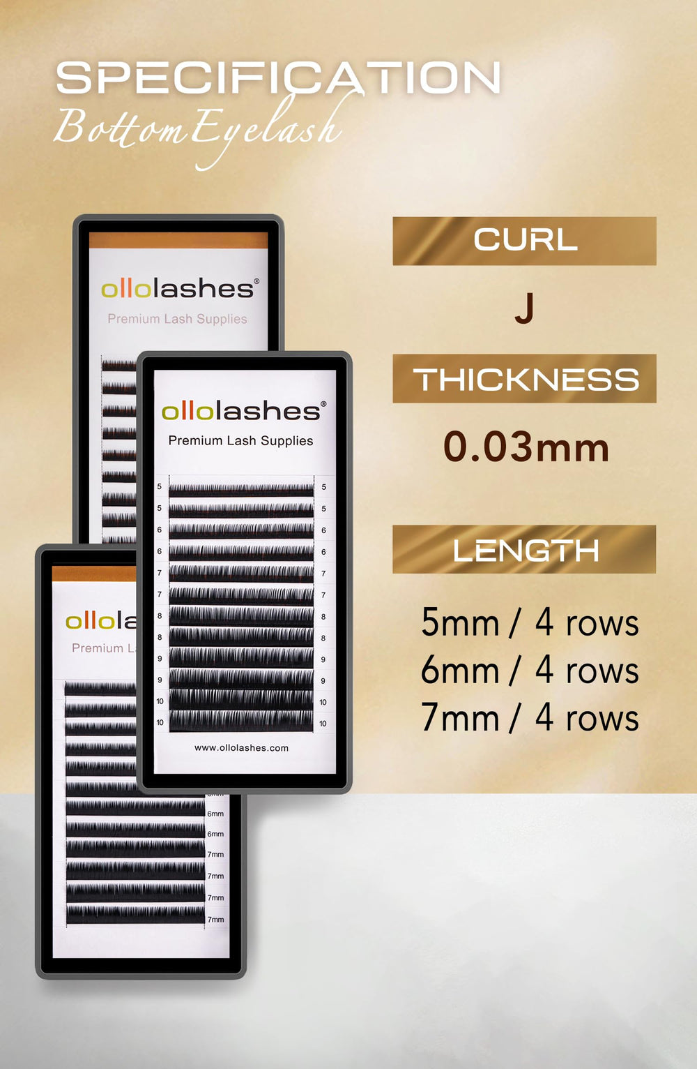 OLLOLASHES bottom lash extension tray keeps lashes neat and easy to pick up.