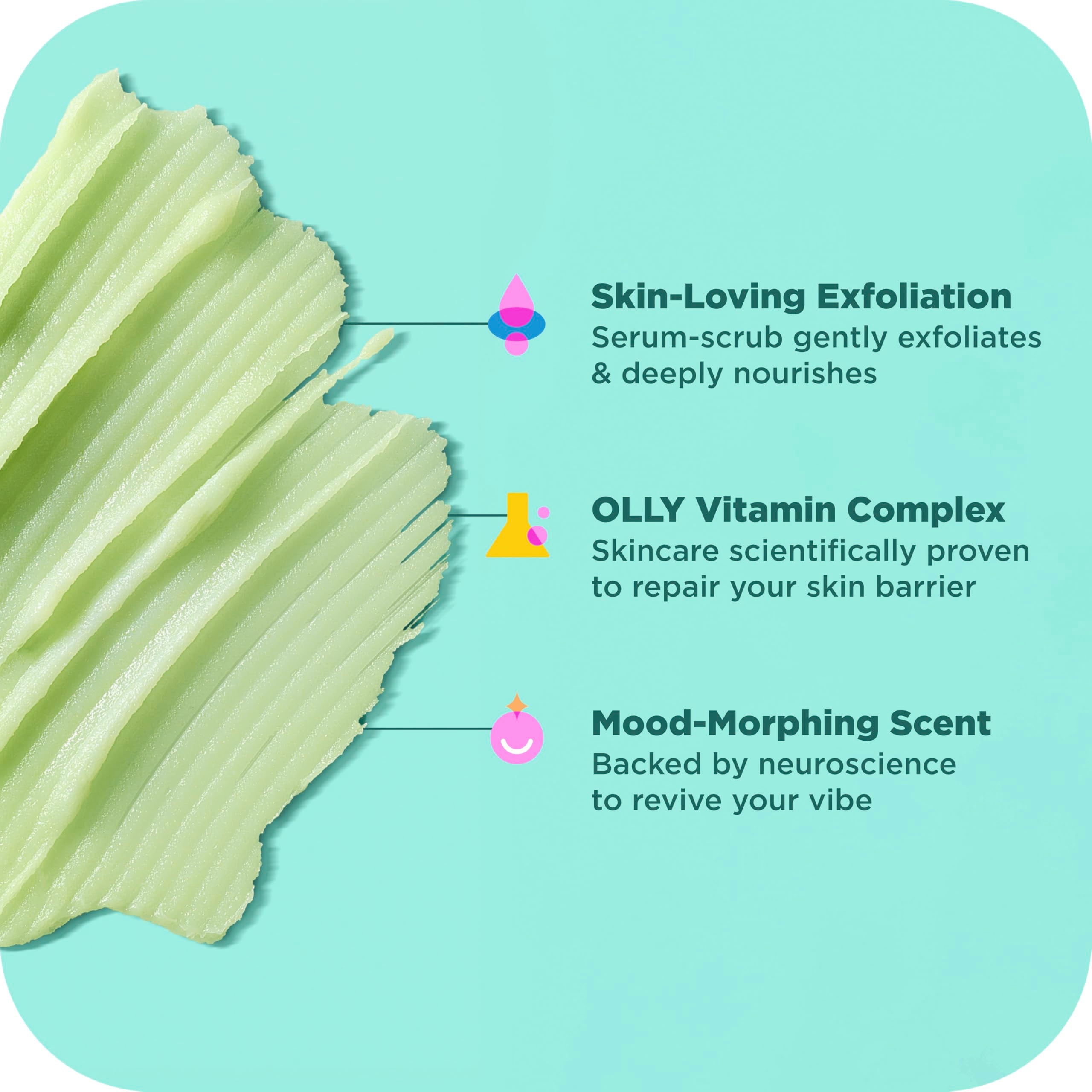 OLLY Body Scrub: exfoliación suave con granulos finos para piel suave