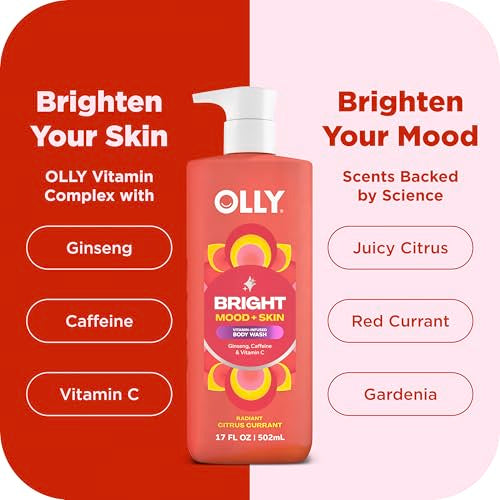 OLLY Body Wash envase sostenible, fácil de manejar.