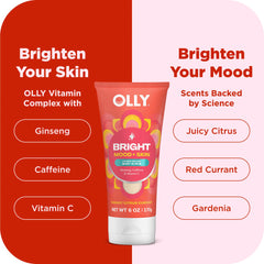 OLLY Bright Scrub aroma citrico que mejora la experiencia sensorial