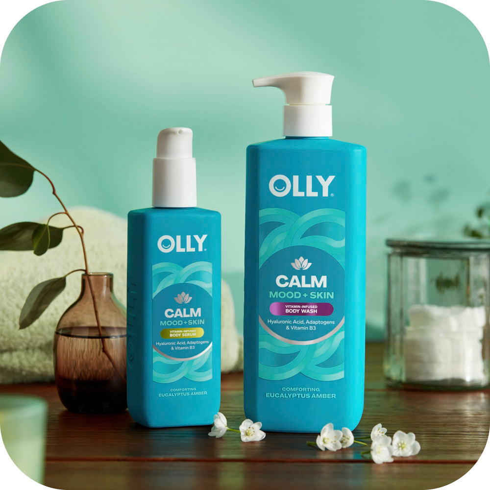 OLLY Calm Mood Skin Body Wash adaptogens blend supporting balanced skin