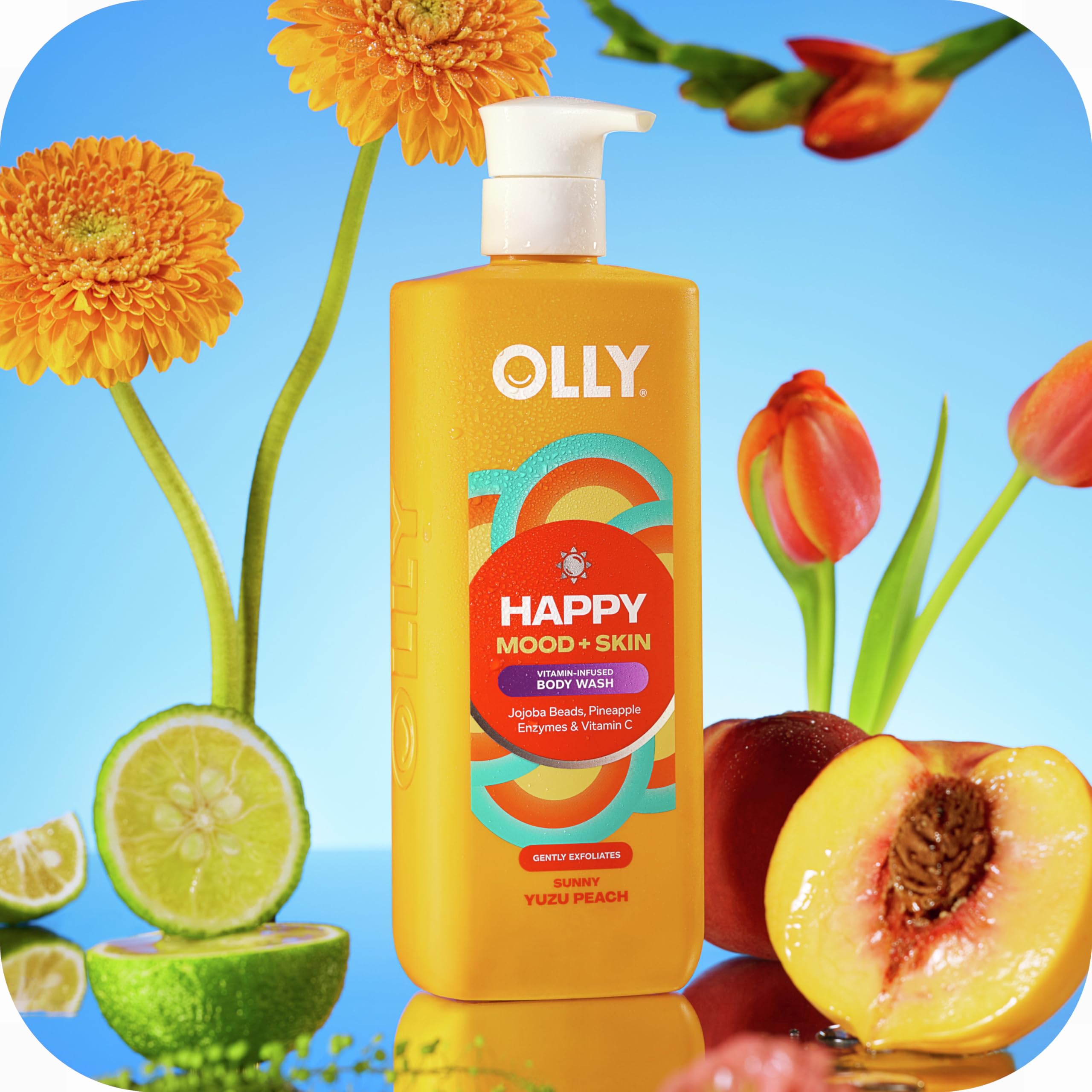 OLLY Exfoliating Body Wash probada-dermatologicamente: fórmula confiable para el cuidado diario