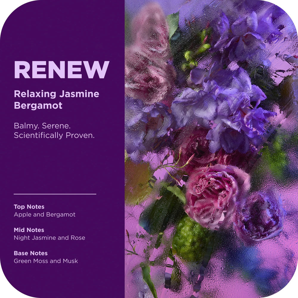 OLLY Renew Body Wash label closeup highlighting vitamin complex and botanicals benefits