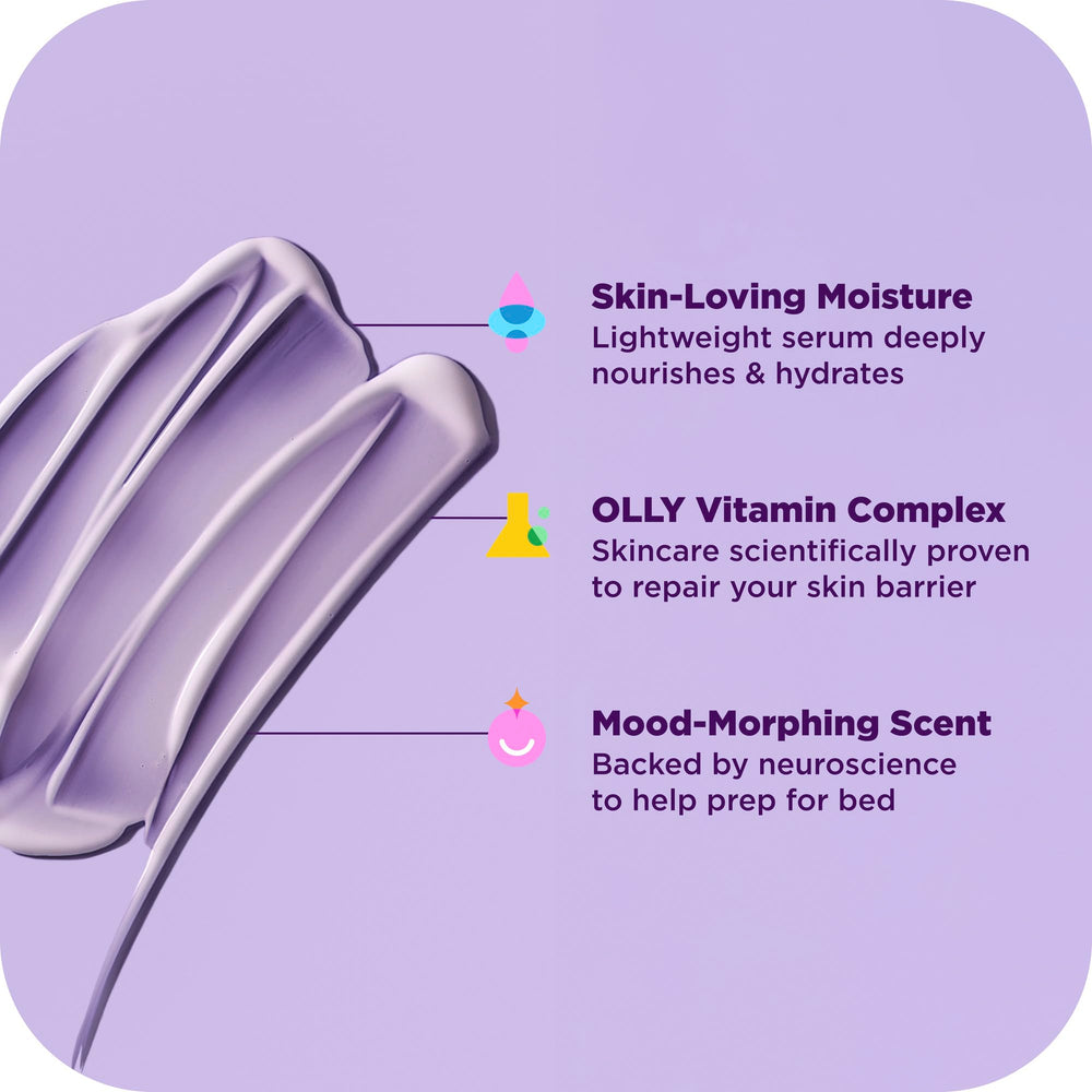 OLLY Renew Mood + Skin, ayuda a reparar la barrera de la piel durante la noche.