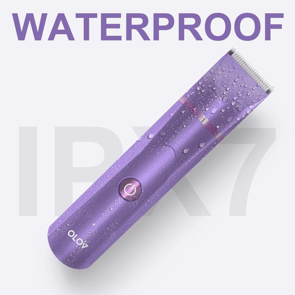 OLOV bright purple handle for stylish visibility during grooming