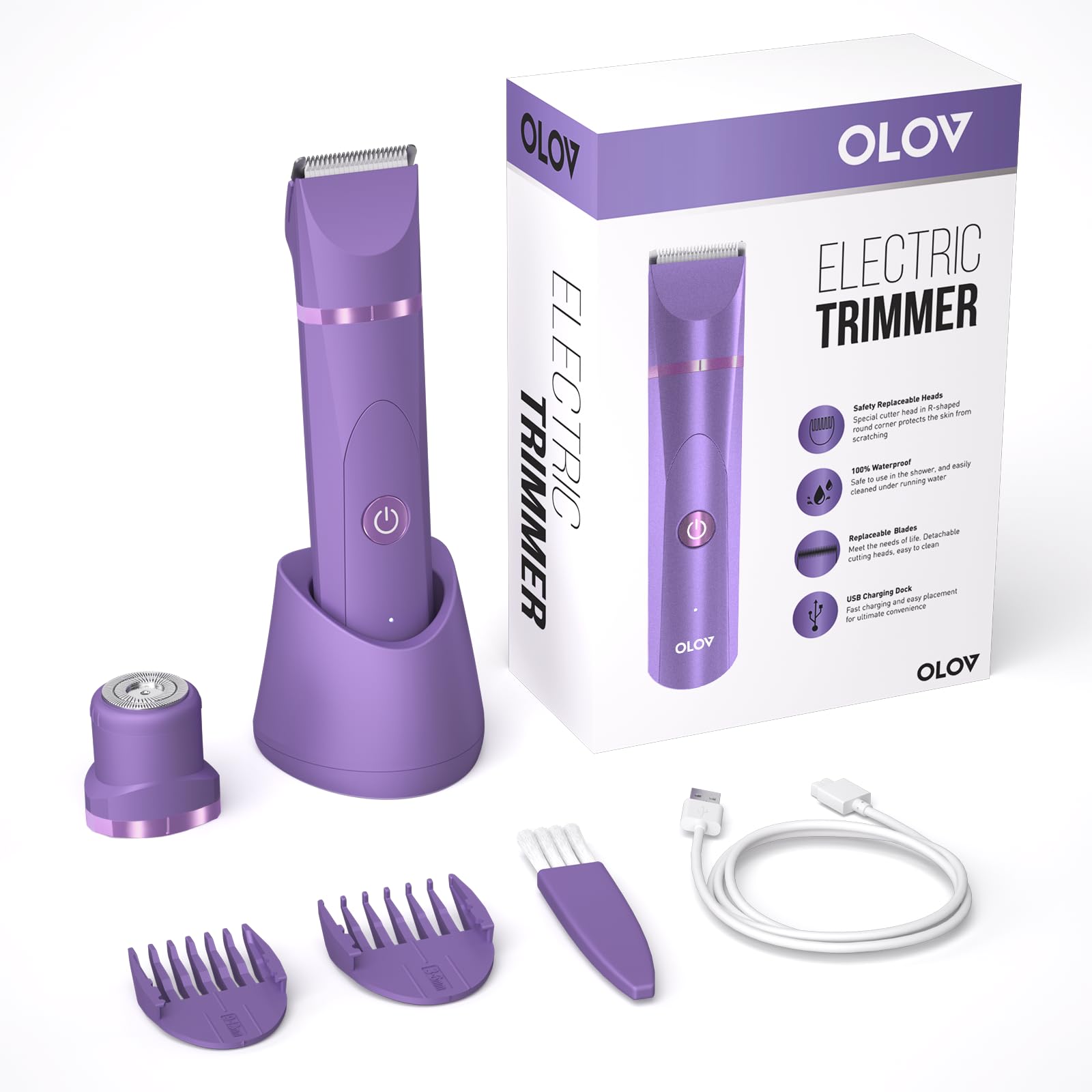 OLOV ceramic blades close-up for gentle trimming with less tugging