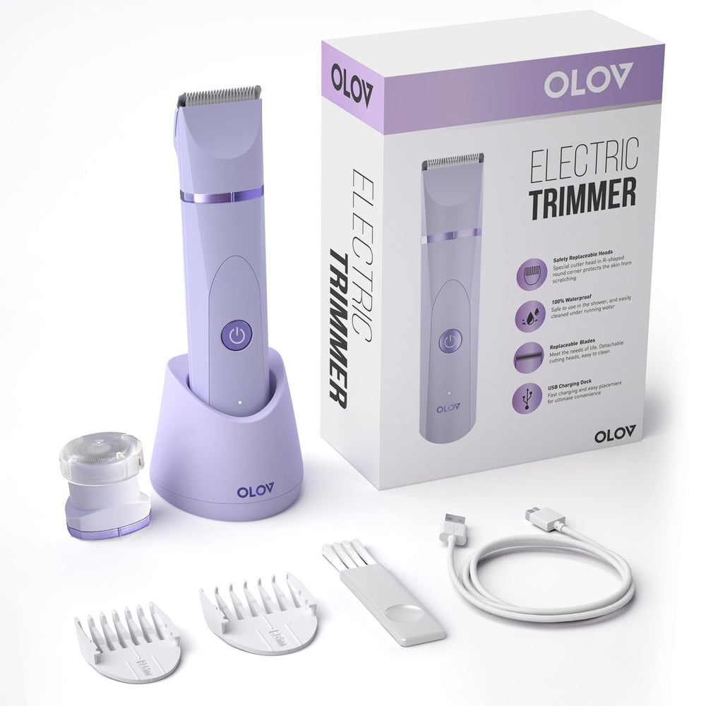 OLOV bikini-trimmed line provides quick, clean shaping for bikini area
