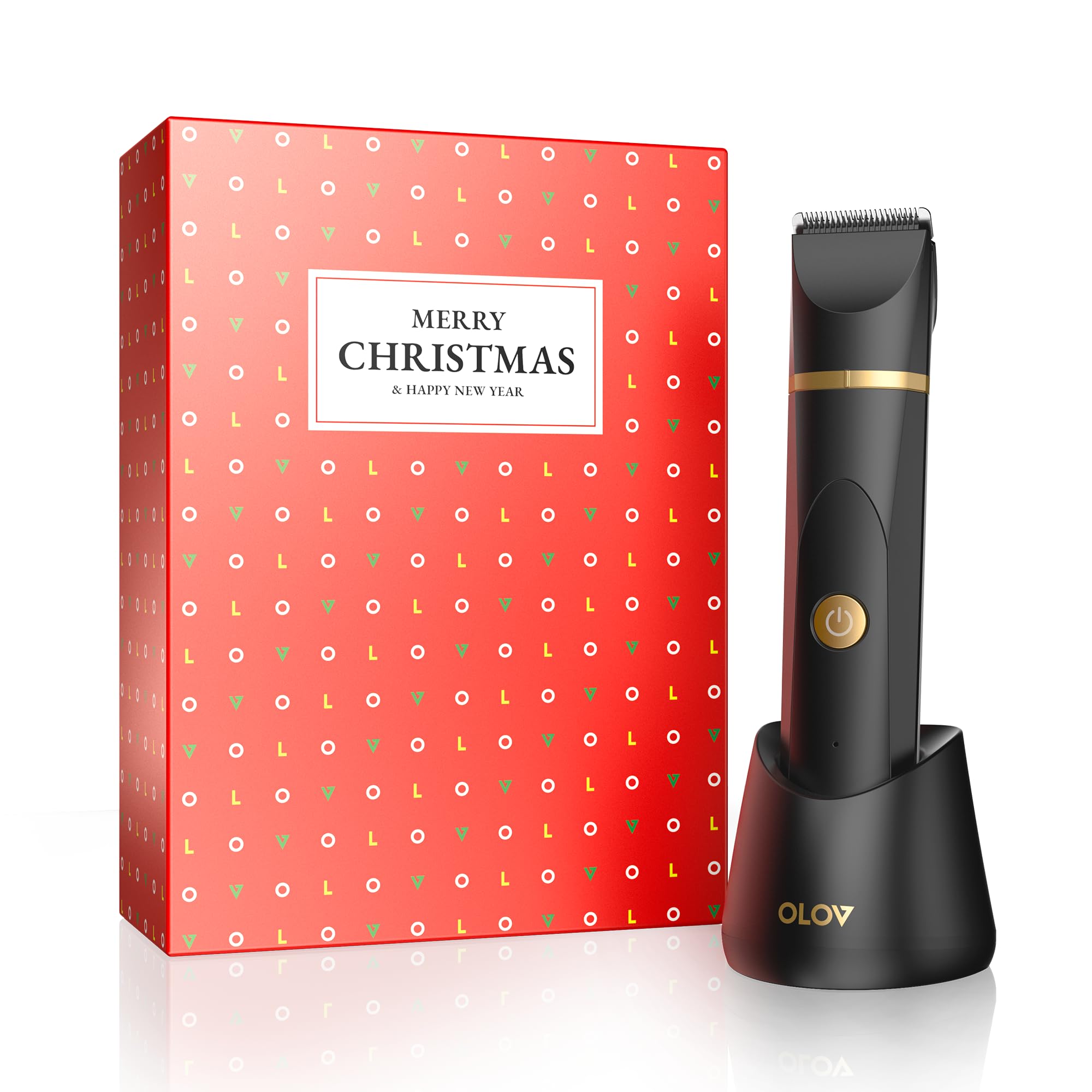 OLOV electric body hair trimmer for groin and bikini areas, gentle trimming without pulling.