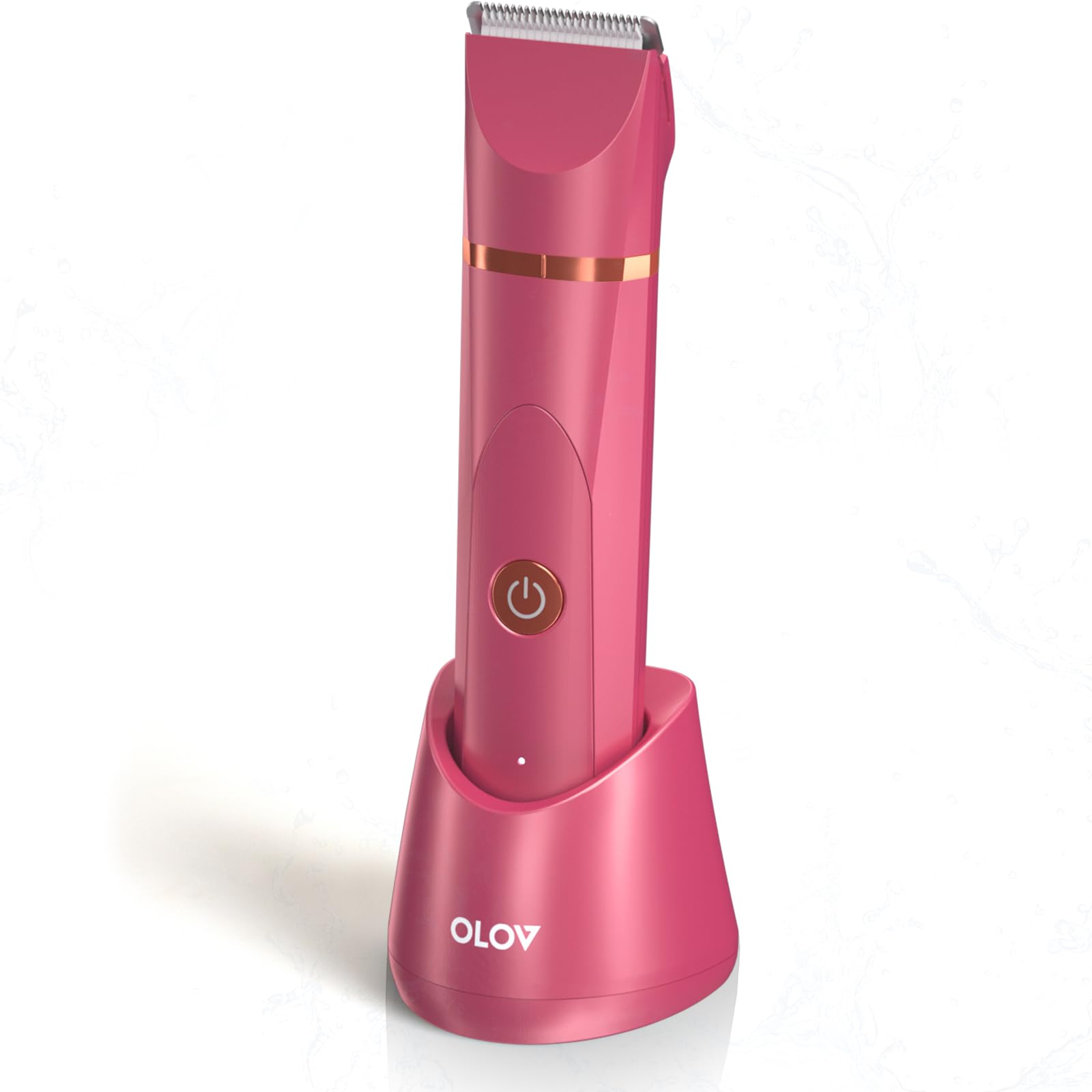 OLOV Electric Body Trimmer closeup with ceramic blades for smooth grooming