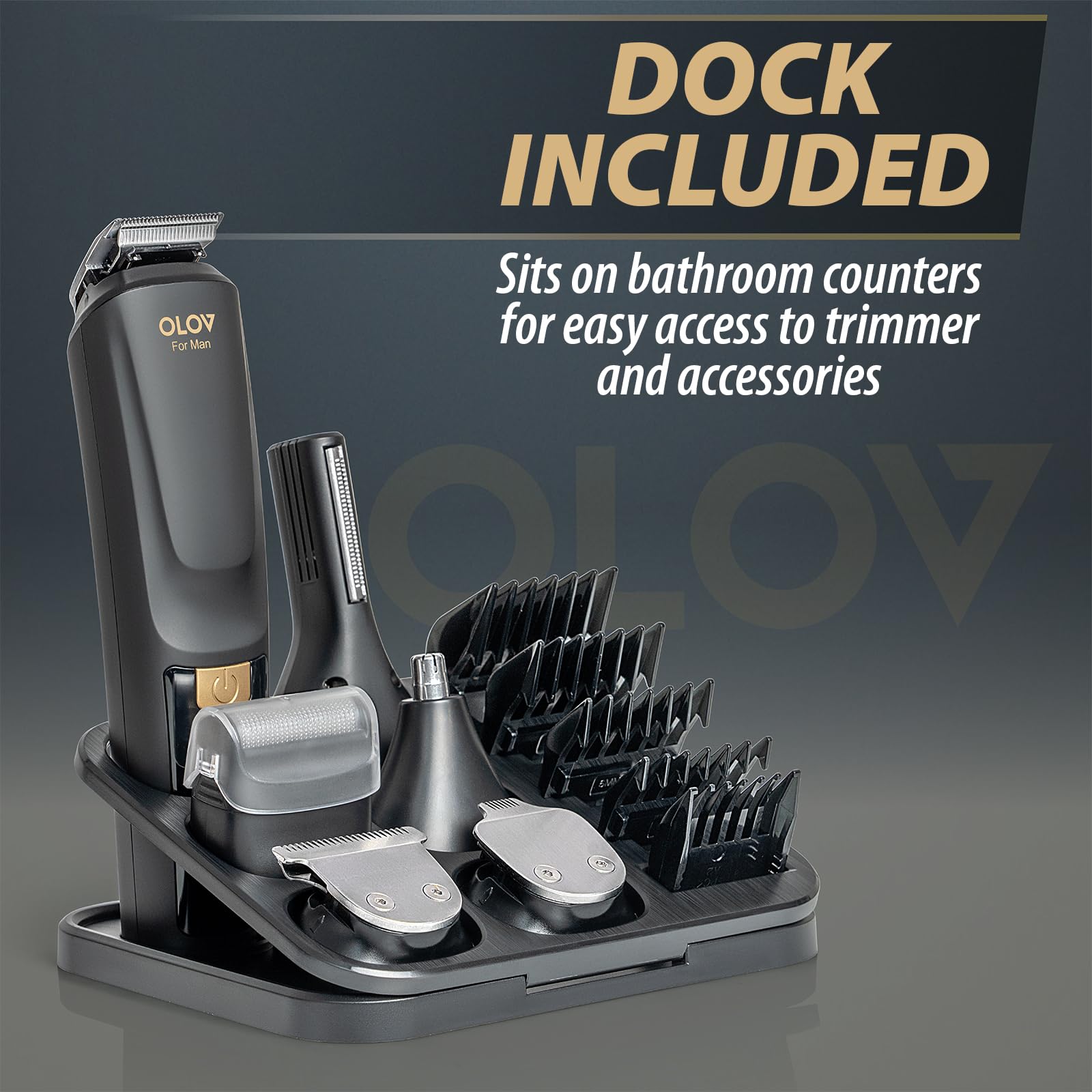 OLOV For Man hair clipper guards provide adjustable lengths for precise styling