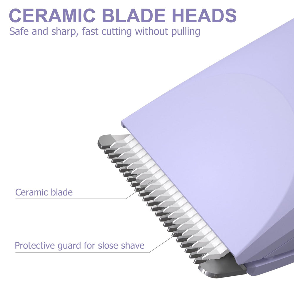 OLOV replaceable ceramic blade heads deliver gentle, snag-free trimming
