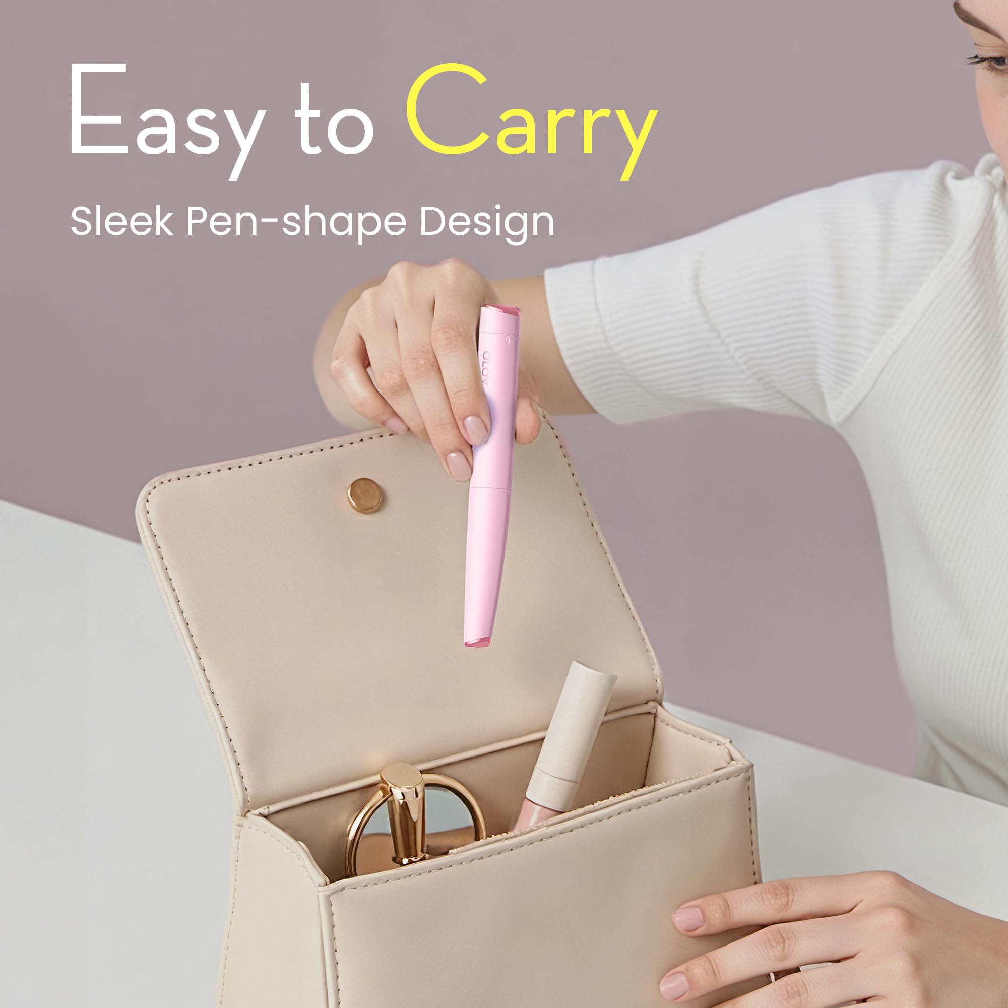 OLOV slim easy-clean head rinses quickly under running water