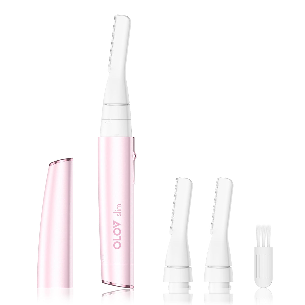 OLOV slim face-trimmer with pivoting head for precise, gentle facial hair removal