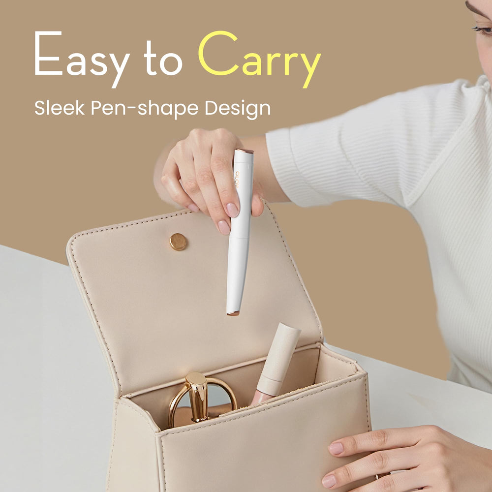 OLOV slim portable hair remover fits in your cosmetic bag