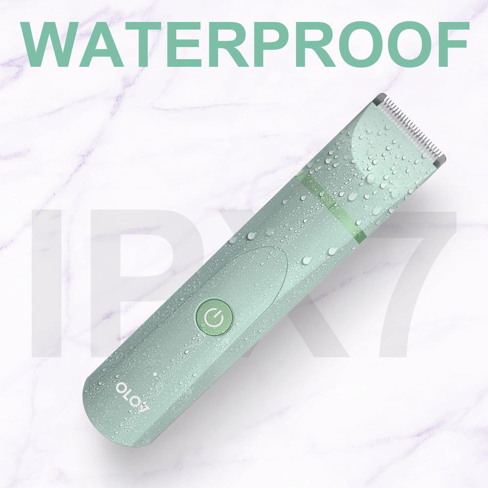 OLOV trimmer with two adjustable guards for different hair lengths