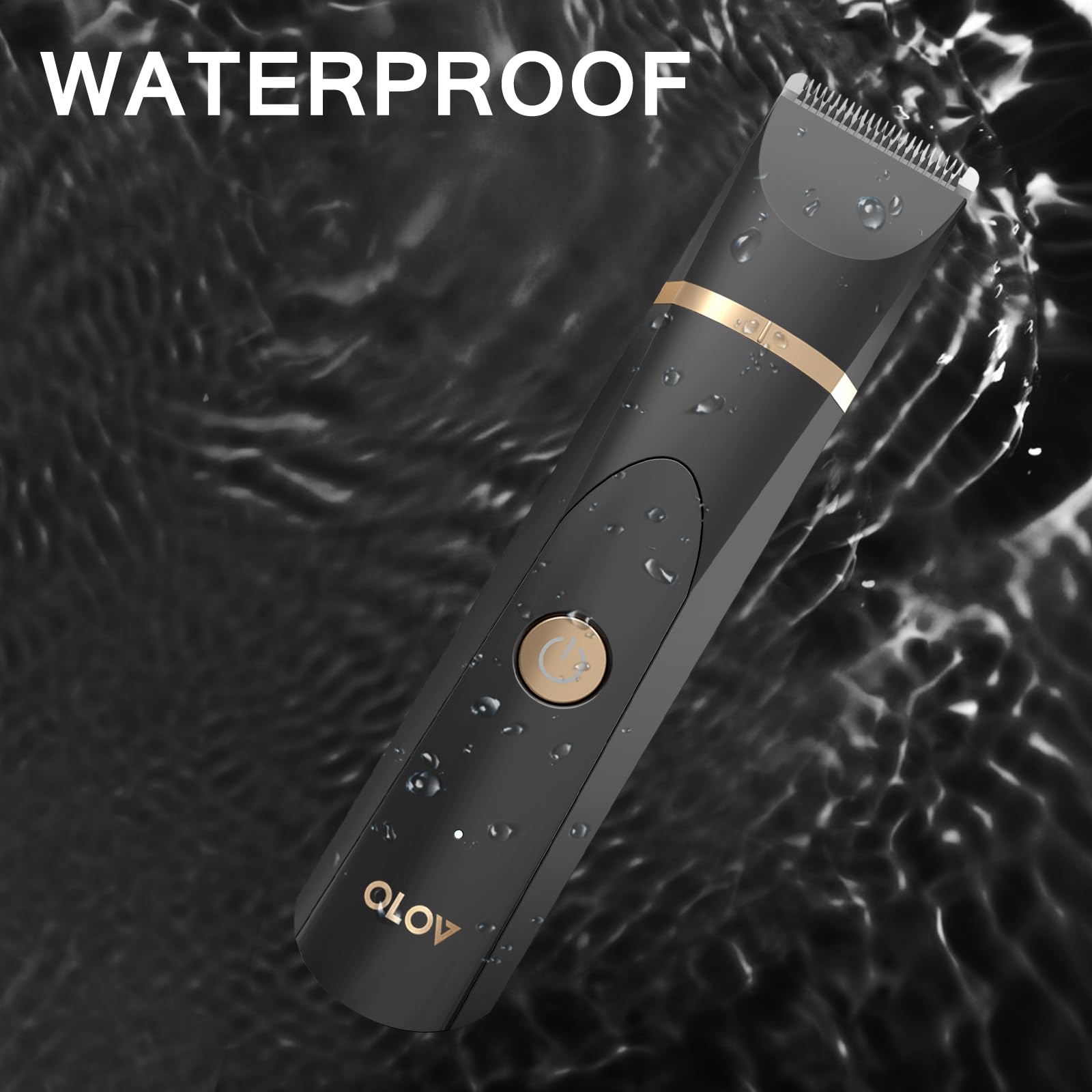 OLOV trimmer with two adjustable guards for different hair lengths.