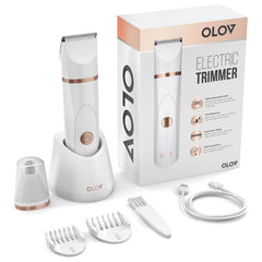 OLOV waterproof shaver in shower for quick, mess-free trimming.