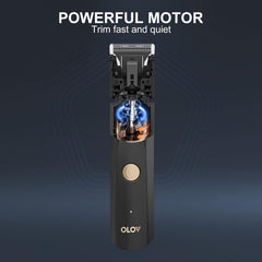 OLOV wet/dry shaver simplifies shower grooming and cleanup.