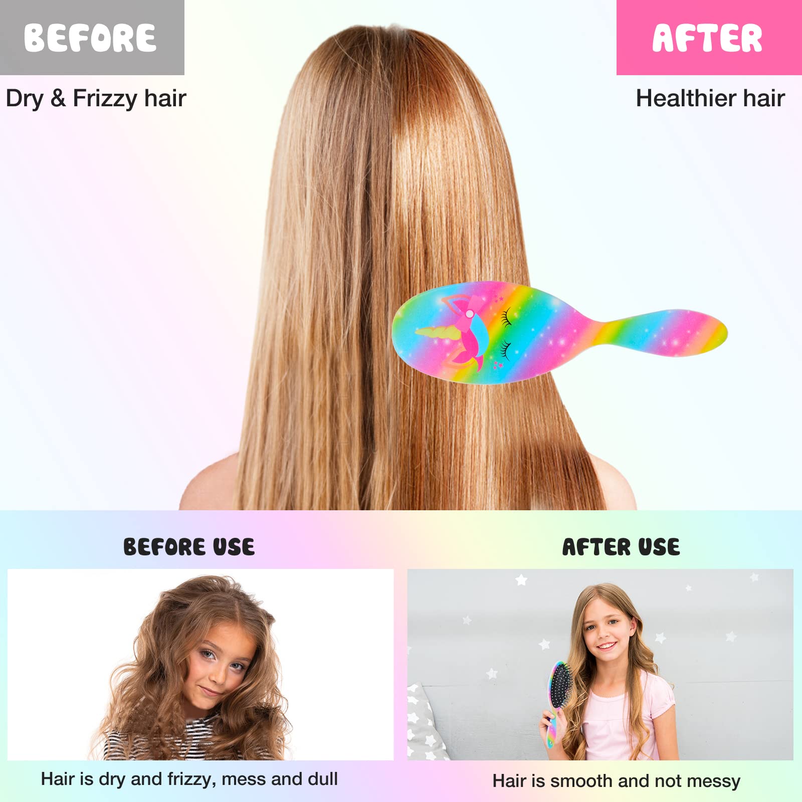 OlyPegic ergonomic-handle brush provides a steady grip for kids during brushing.