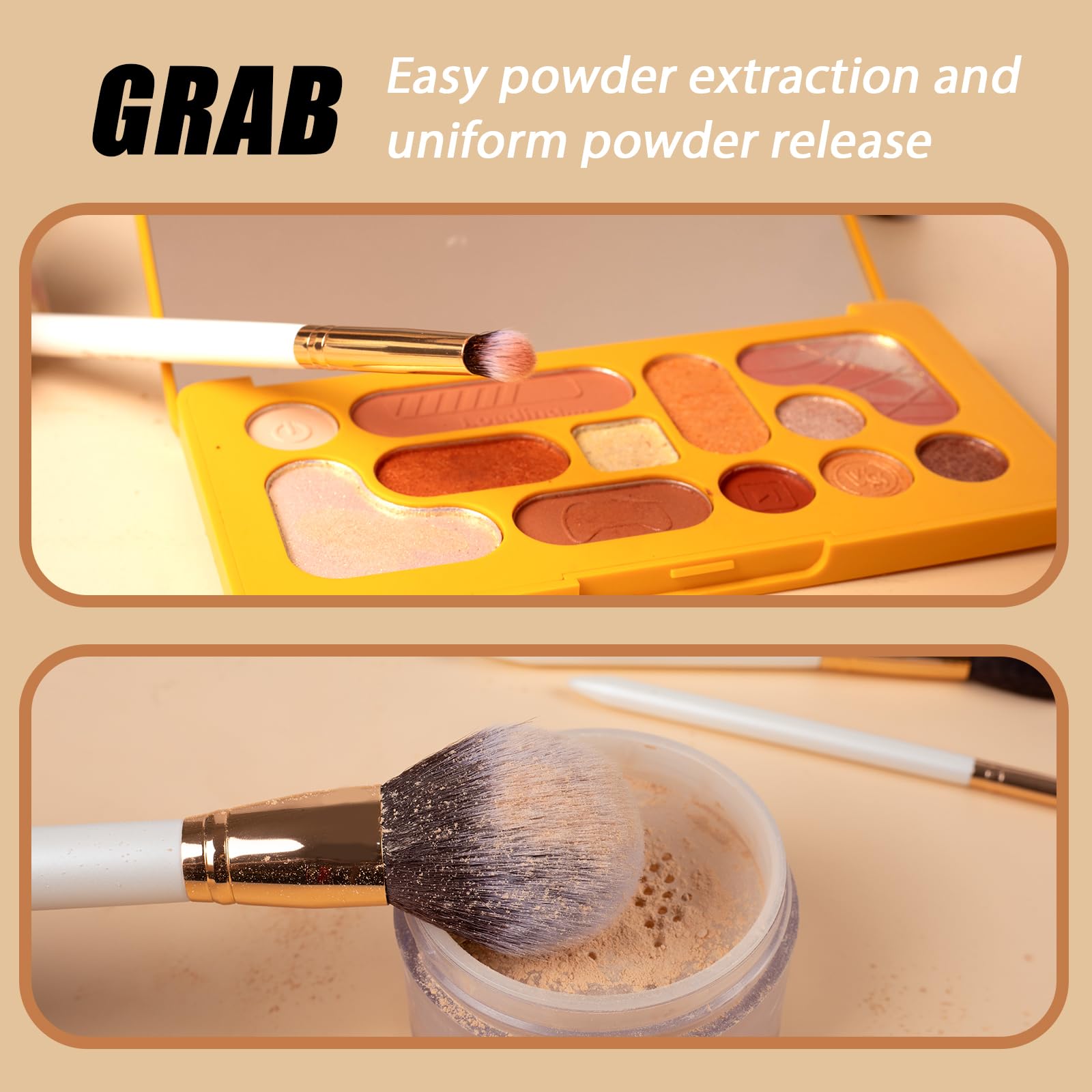 OMANIAC travel case safely stores the 12-piece brush set on the go