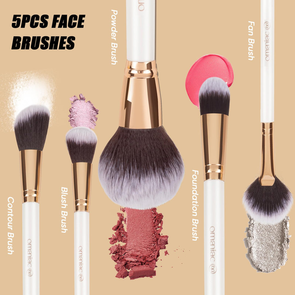 OMANIAC eyeshadow brushes enable precise blending for professional lids