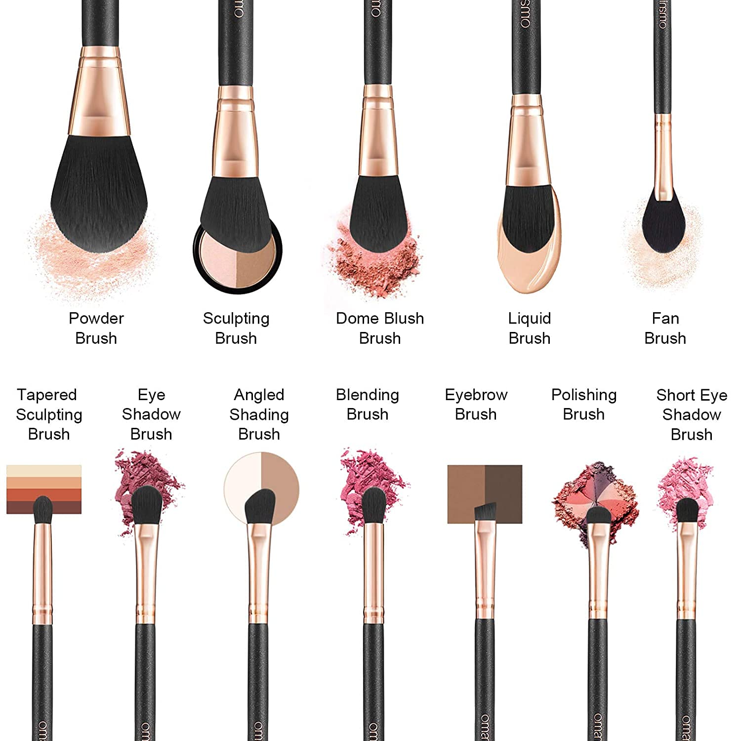 OMANIAC 12-piece set supports daily and professional needs for contouring and blending.