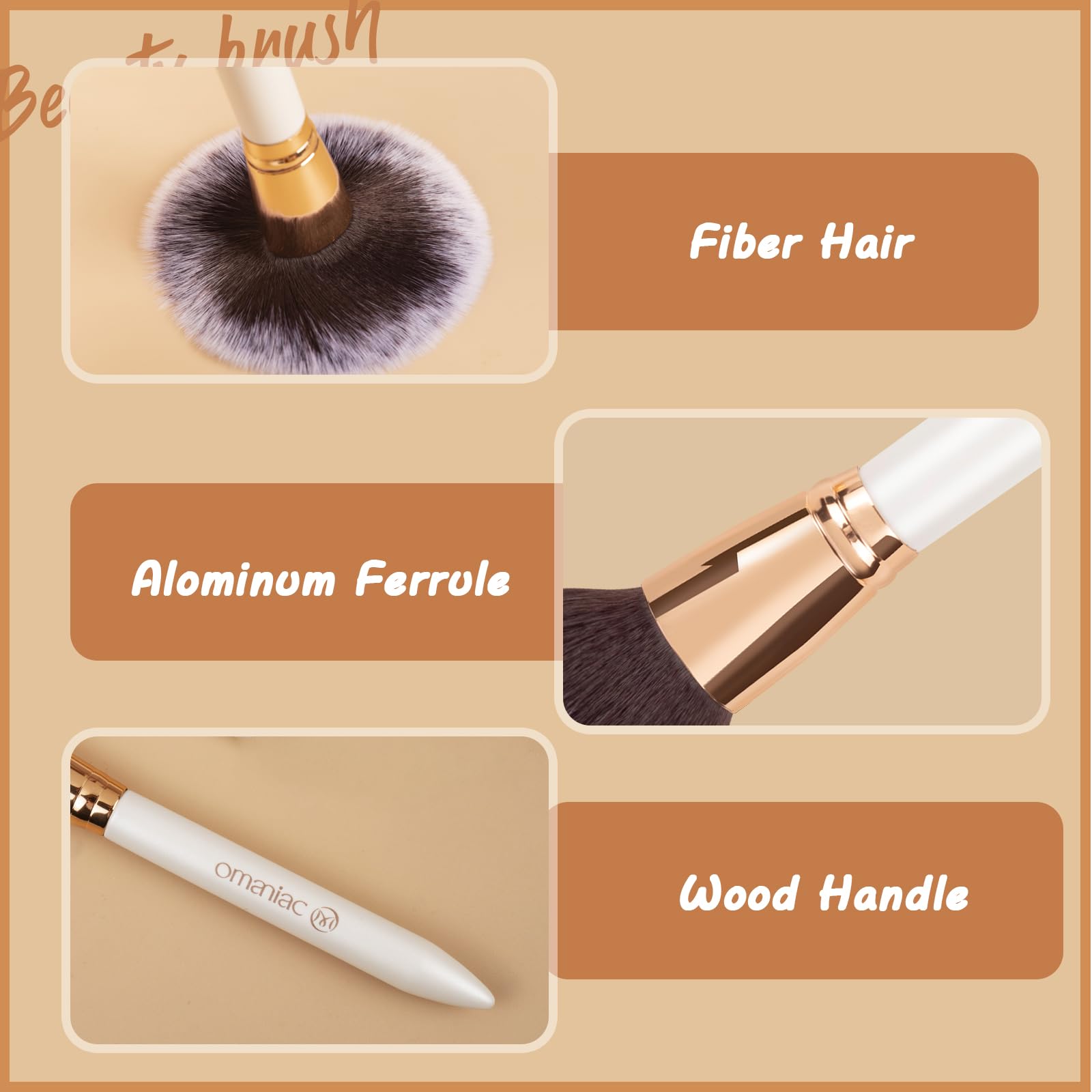 OMANIAC foundation brush for even skin tone and buildable coverage