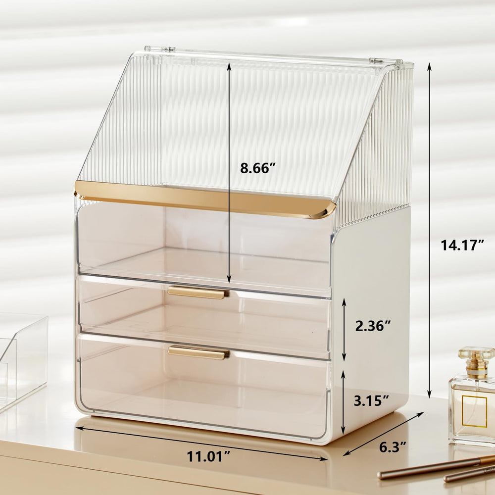 Omeily countertop storage box in bathroom with non-slip surfaces