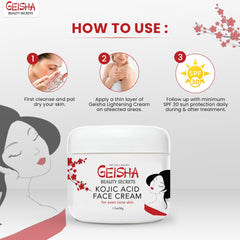 Geisha OMIC, textura cremosa que hidrata y suaviza la piel.