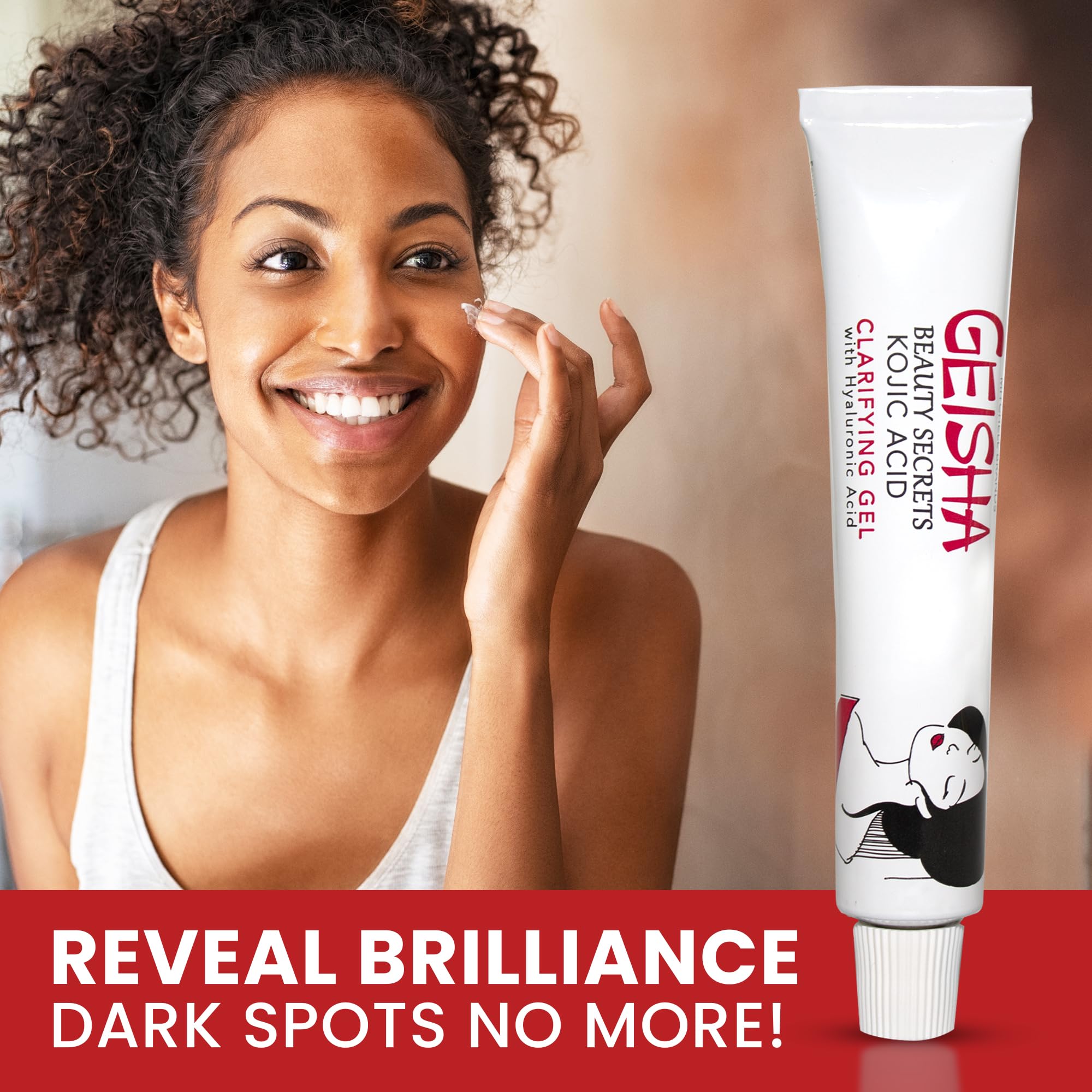 Textura ligera de OMIC Geisha Gel, absorción rápida sin residuo grasoso.