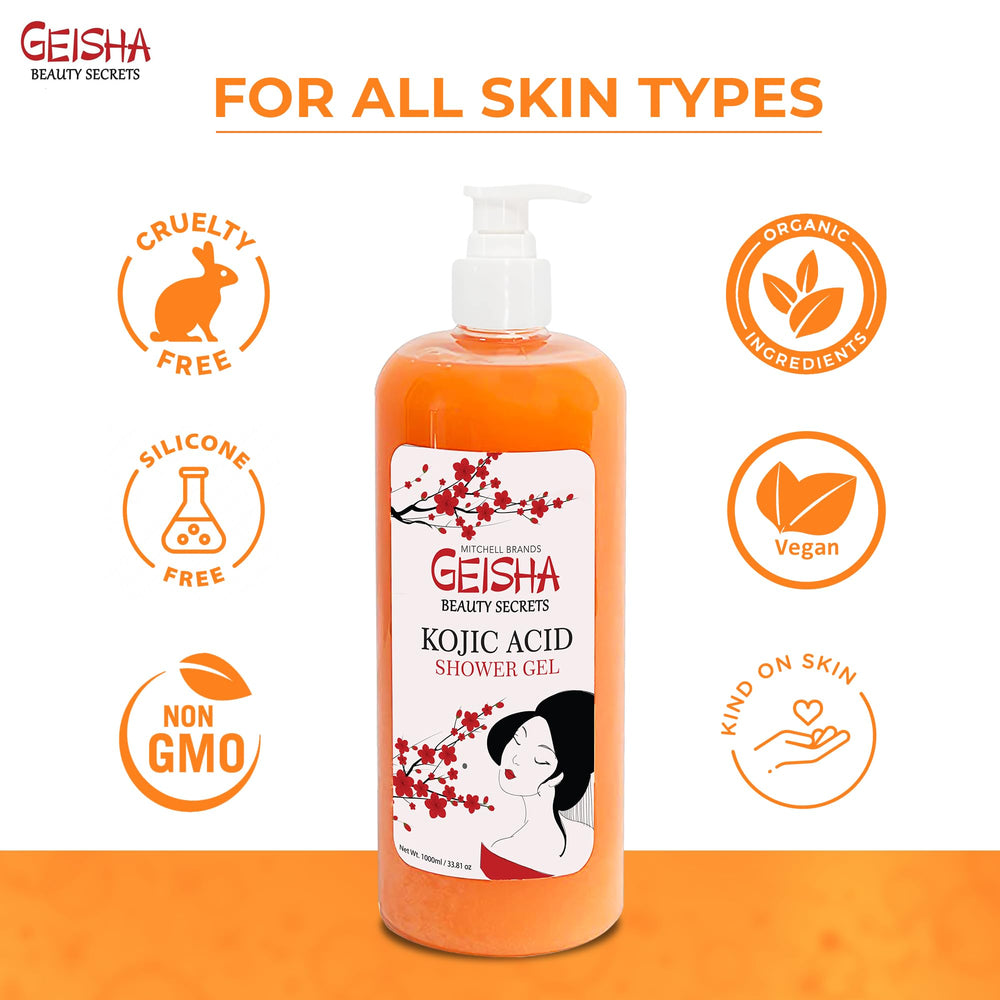 OMIC Geisha: cuidado para cara y cuerpo con enfoque en tono uniforme.