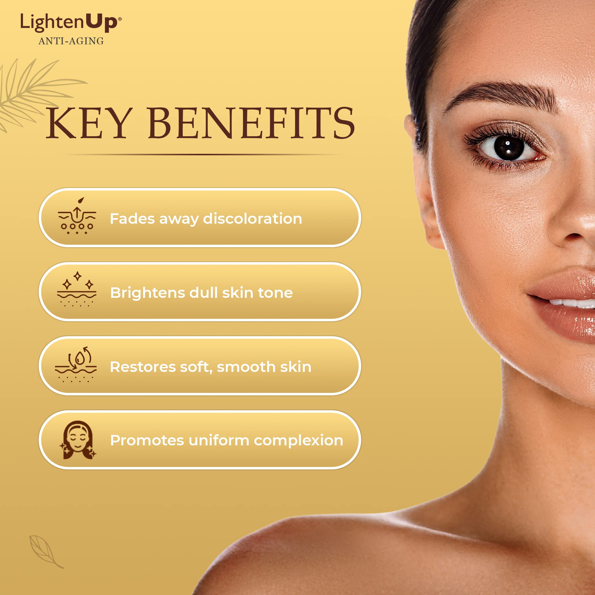 OMIC Lighten-Up being applied to the face for brightening and hydration.