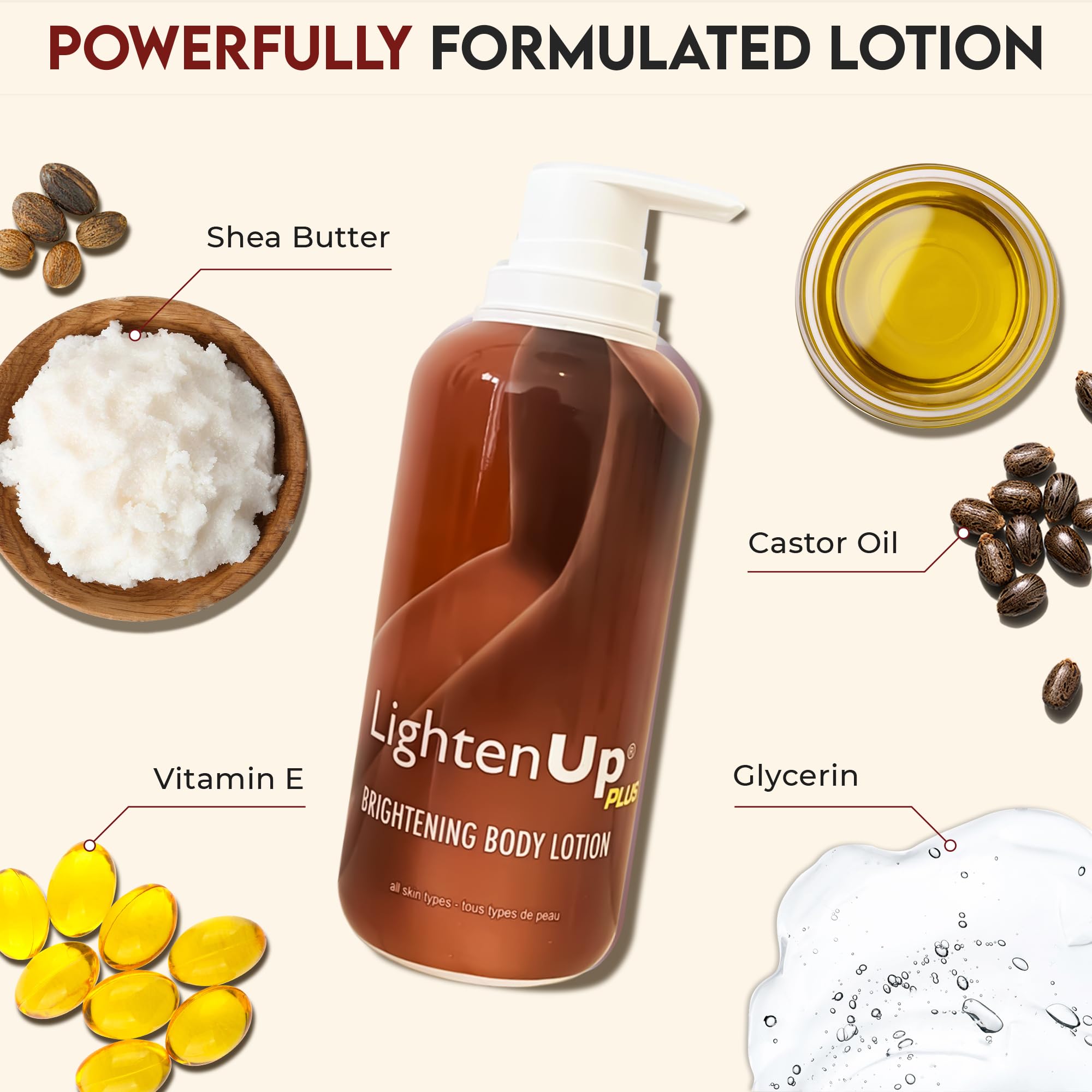 Hand applying OMIC Lighten-Up lotion for hydration