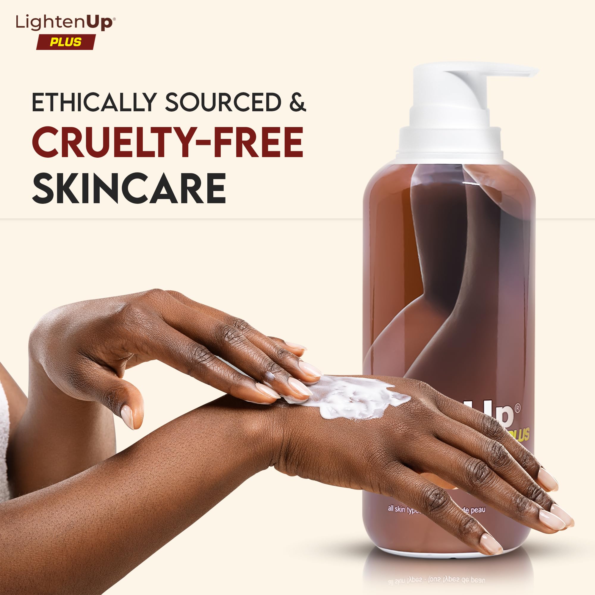 Lotion pump ready for daily use with OMIC Lighten-Up