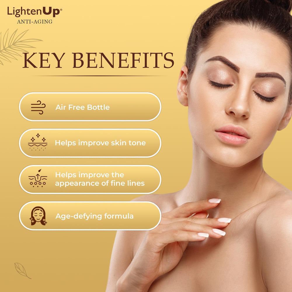 OMIC Lighten-Up night-time use bottle scene suggests best-use timing and routines.