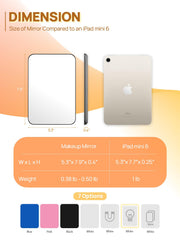 OMIRO desk makeup mirror foldable-stand for stable viewing