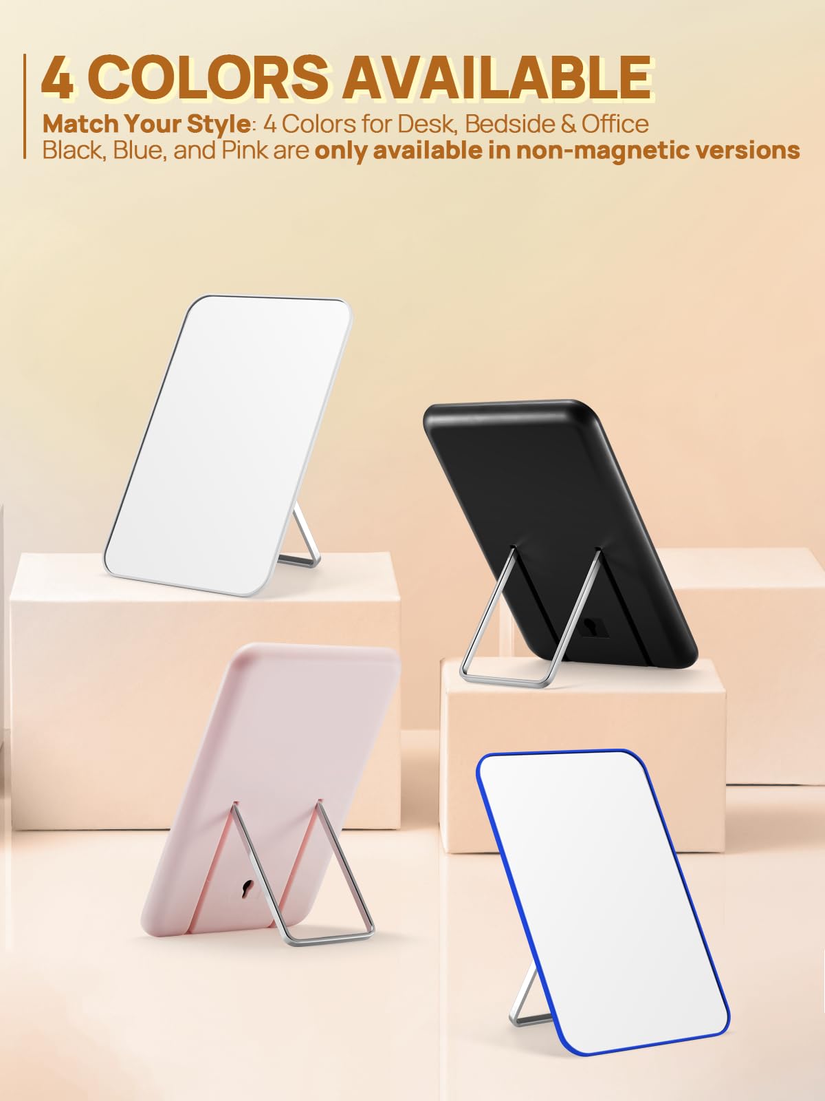OMIRO lighted desk mirror version offers better visibility in dim light