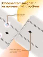 OMIRO magnetic white desk mirror securely attaches to metal surfaces.