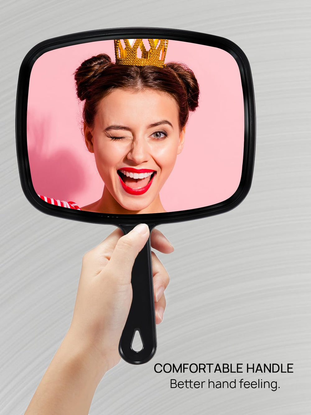 HD reflection on a 7.4x6 inch surface for precise makeup checks.