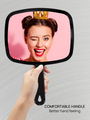 HD reflection on a 7.4x6 inch surface for precise makeup checks.