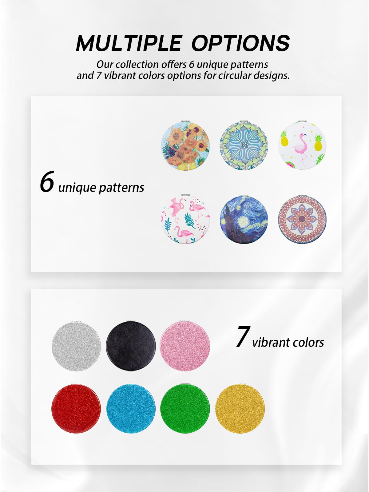 OMIRO PU leather cover adds premium feel and protection for the mirror
