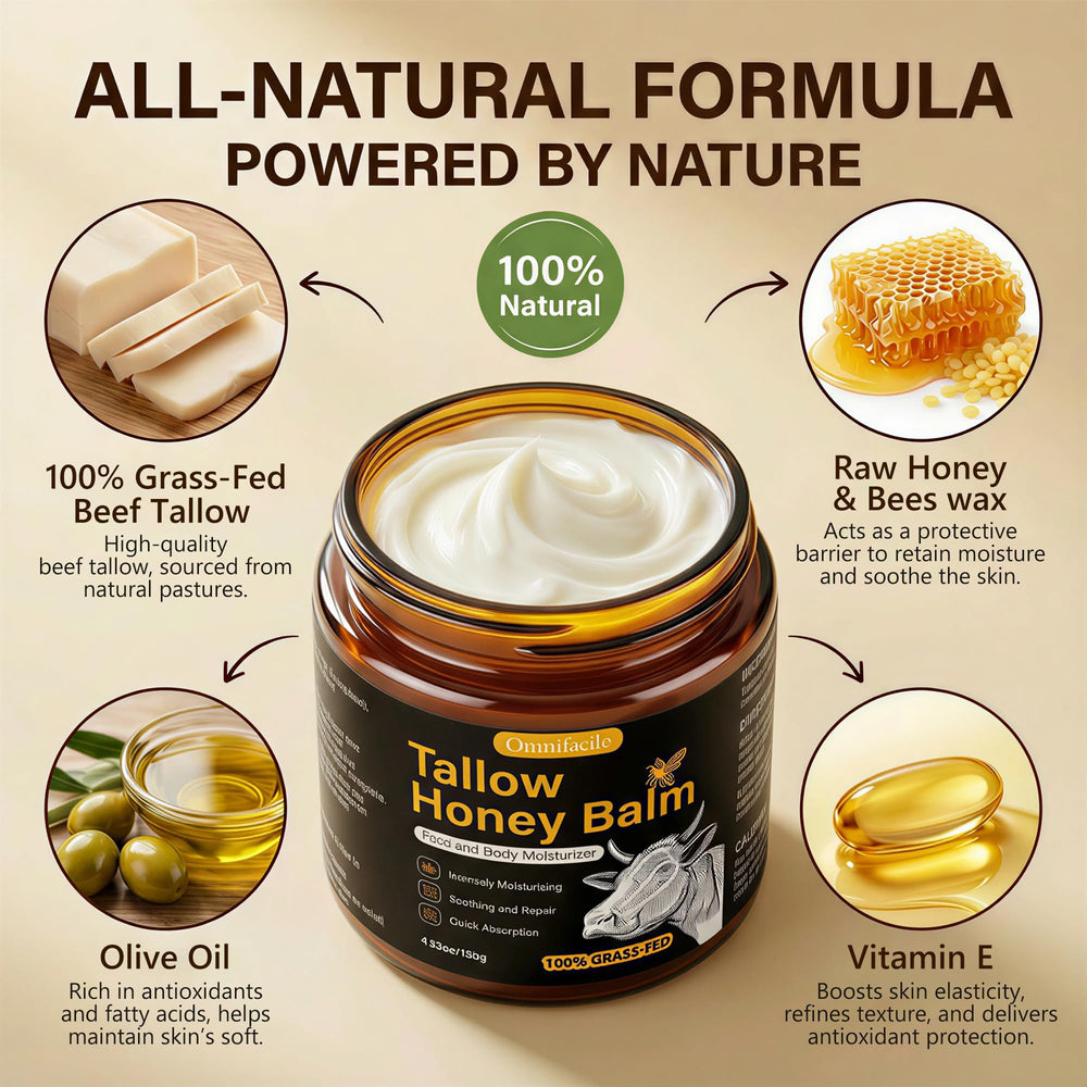 Omnifacile bálsamo miel rostro, humectación natural para días secos.