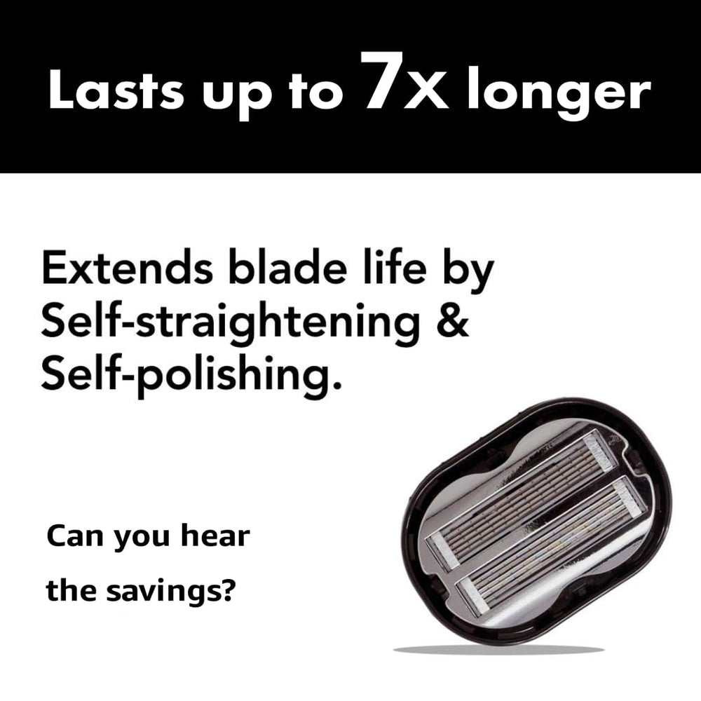OmniShaver head and body shaving use on multiple areas.