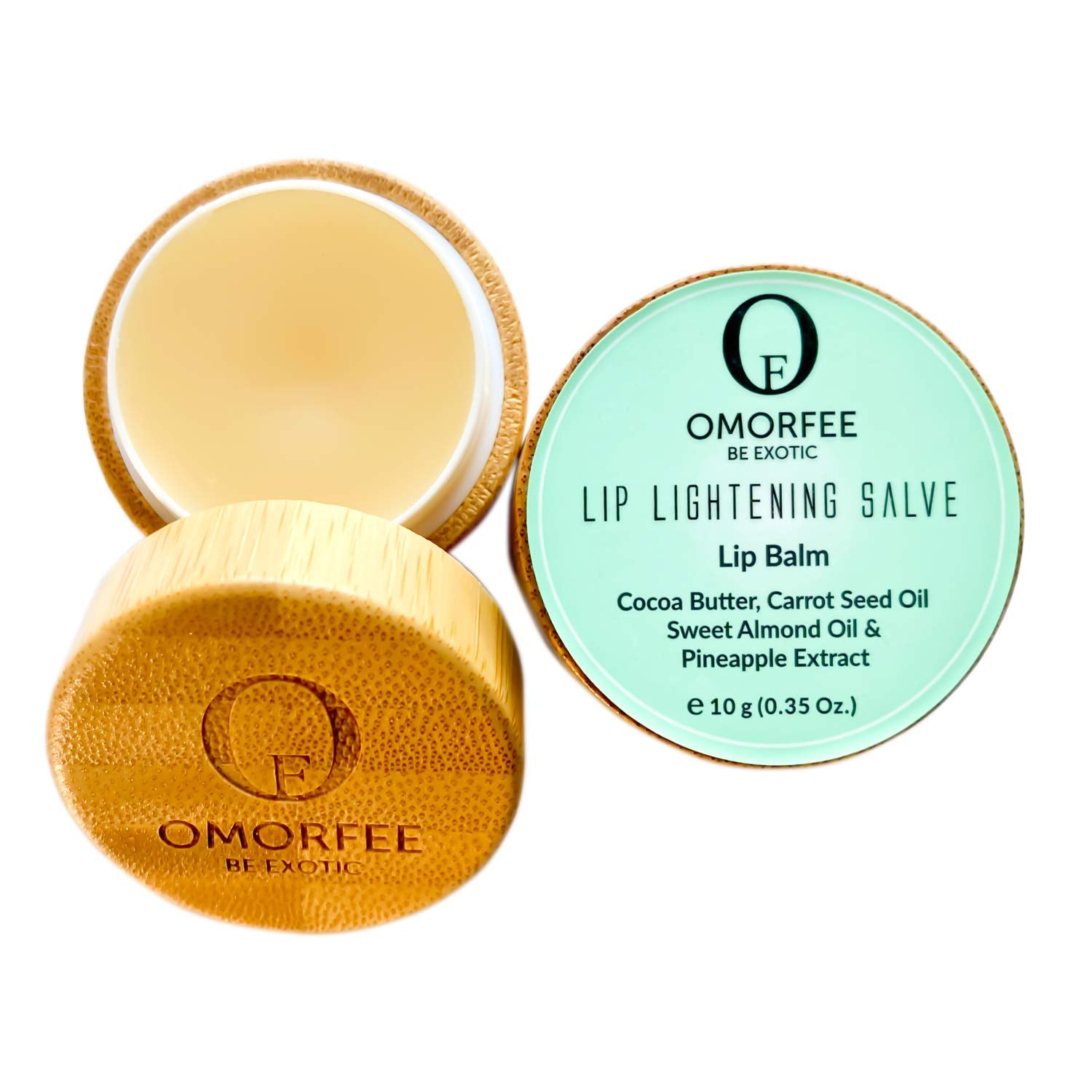 OMORFEE bálsamo labial iluminador en pote de 10 g para hidratación suave