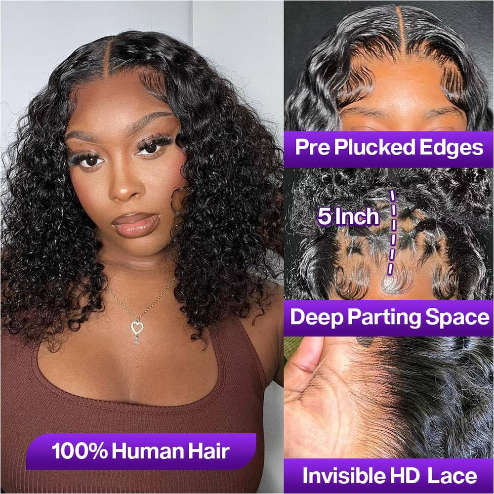 Omswet deep wave wig demonstrates wet-and-wavy texture for versatile styling.